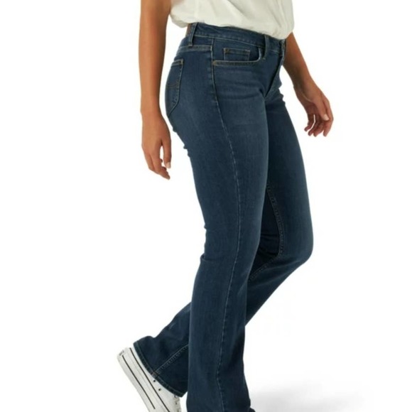 Lee Riders Midrise Bootcut Stretch Jeans Dark Blue Denim Sz. 8 P - Picture 4 of 10